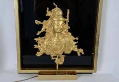 Rare Sconce with a Buddha Bronze Figure Maison Guerin Paris circa 1970 - 3862268