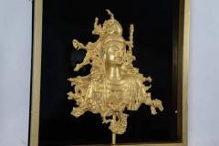 Rare Sconce with a Buddha Bronze Figure Maison Guerin Paris circa 1970 - 3862269