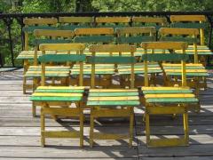 Rare Set of 12 Hand Painted French Art Deco Dining Cafe Garden Chairs C 1920 - 4090970
