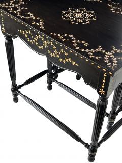 Rare Set of 4 Anglo Indian Inlaid and Ebonized Wood Nesting Tables - 2986420