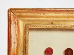 Rare Set of 4 Framed Collections of Early Wax Seals - 4322039