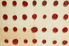 Rare Set of 4 Framed Collections of Early Wax Seals - 4322045