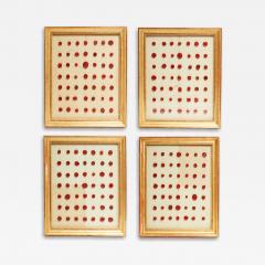 Rare Set of 4 Framed Collections of Early Wax Seals - 4325923