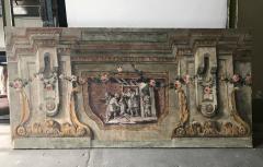 Rare Set of Four Italian 18th Century Panels Gouache on Canvas - 543937