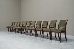 Rare Set of Twelve Early 19th Century Empire Dining Chairs in Mahogany - 4468786