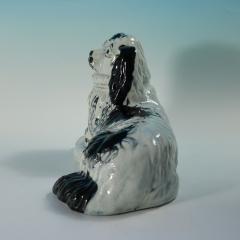 Rare Staffordshire Pottery Recumbent Spaniel - 4428772