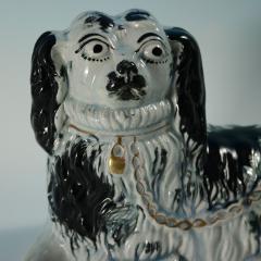 Rare Staffordshire Pottery Recumbent Spaniel - 4428776
