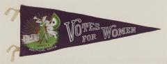 Rare Suffrageette Pennant With Iconic Bugler Girl - 612007