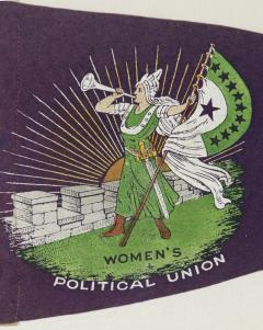 Rare Suffrageette Pennant With Iconic Bugler Girl - 612008