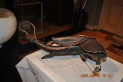 Rare Tibetan rosewood and leather crossbow and quiver - 4614652