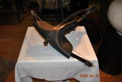 Rare Tibetan rosewood and leather crossbow and quiver - 4615427