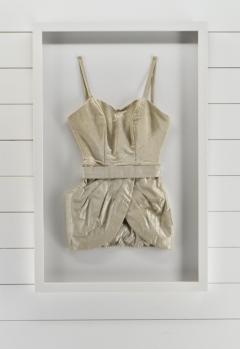 Rare Vintage Gold Silver Lame Designer Bathing Suit - 2283214
