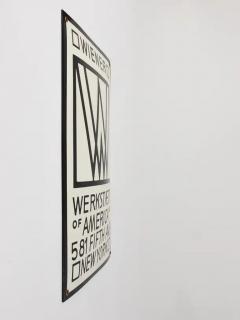 Rare Wiener Werkst tte of America Inc New York Enameled Advertising Sign - 4062582