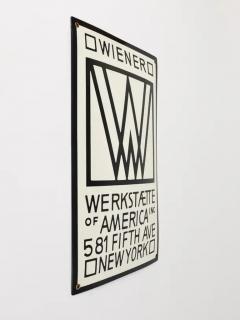 Rare Wiener Werkst tte of America Inc New York Enameled Advertising Sign - 4062584