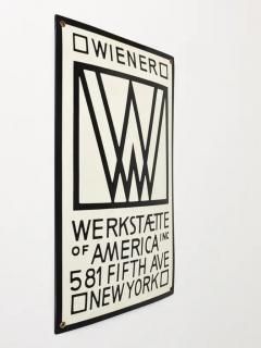 Rare Wiener Werkst tte of America Inc New York Enameled Advertising Sign - 4062585