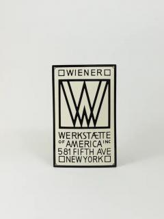 Rare Wiener Werkst tte of America Inc New York Enameled Advertising Sign - 4062676