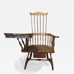 Rare Writing Arm Comb Back Windsor Chair - 3891179