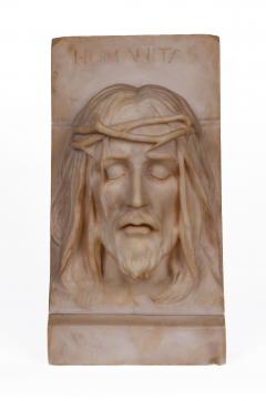 Rare and Important Italian Alabaster Bust Sculpture of Jesus Christ C 1860 - 2690459