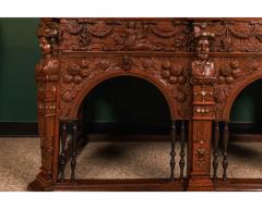 Rare and Important Renaissance Judaica Carved Oak Wood Cabinet - 3009489