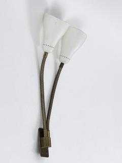 Rare and Lovely Mid Century Modern Gooseneck Sconce or Wall Lamp Italy 1950s - 4734915