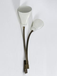 Rare and Lovely Mid Century Modern Gooseneck Sconce or Wall Lamp Italy 1950s - 4734917