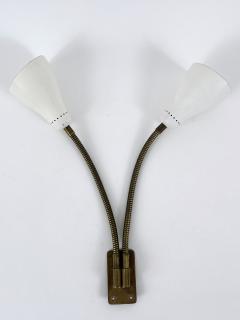 Rare and Lovely Mid Century Modern Gooseneck Sconce or Wall Lamp Italy 1950s - 4734920