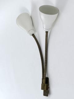 Rare and Lovely Mid Century Modern Gooseneck Sconce or Wall Lamp Italy 1950s - 4734921