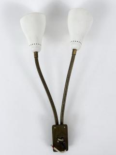 Rare and Lovely Mid Century Modern Gooseneck Sconce or Wall Lamp Italy 1950s - 4734930