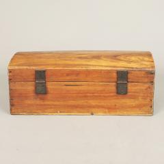 Rare and Unusual Bow Front Paint Decorated Box - 3944385