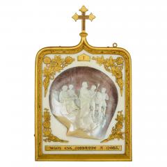 Rare and large 19th century set of 14 mother of pearl Stations of the Cross - 4330145