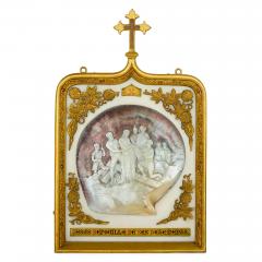 Rare and large 19th century set of 14 mother of pearl Stations of the Cross - 4330167