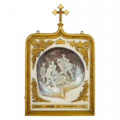 Rare and large 19th century set of 14 mother of pearl Stations of the Cross - 4330168