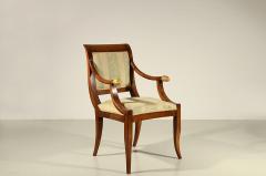 Rare and very refined antique armchair in walnut with guilded details - 2139946