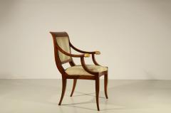 Rare and very refined antique armchair in walnut with guilded details - 2139989