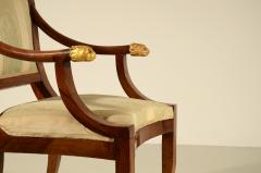 Rare and very refined antique armchair in walnut with guilded details - 2139992