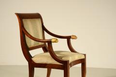 Rare and very refined antique armchair in walnut with guilded details - 2140001