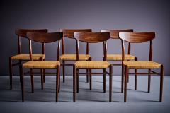 Rare caned version of Gustav Herkstr ter for L bke Set of 6 Chairs Germany 1960s - 3404772