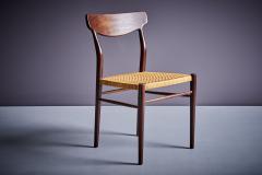 Rare caned version of Gustav Herkstr ter for L bke Set of 6 Chairs Germany 1960s - 3404773