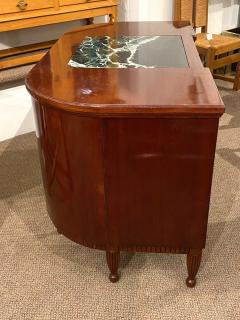 Rare demi lune desk with marble insert - 3727658