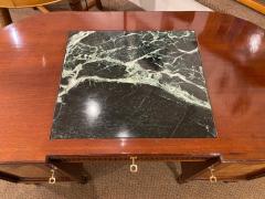 Rare demi lune desk with marble insert - 3727659
