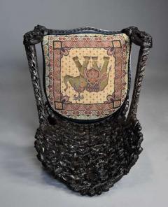 Rare highly decorative profusely carved 19thc Indian armchair - 4752936