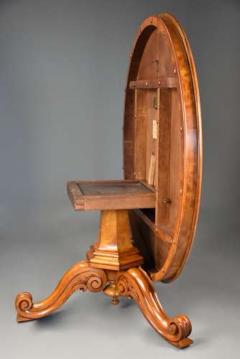 Rare mid 19th century satin birch tilt top breakfast table - 4752893