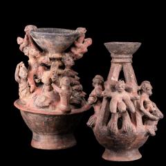 Rare pair of Bariba Terracotta Ceremonial Altar Vessels - 4269955