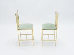 Rare pair of brass childs chairs Attr Marc Duplantier 1960s - 1329741