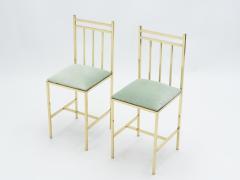 Rare pair of brass childs chairs Attr Marc Duplantier 1960s - 1329743