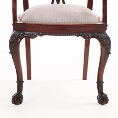 Rare set of 12 English Chippendale Style Mahogany Armchairs C 1900  - 4597544