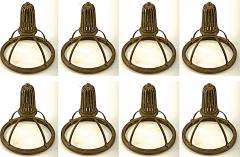Rare set of 8 cast bronze Art Deco pendant - 1536325