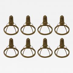 Rare set of 8 cast bronze Art Deco pendant - 1537416