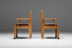 Rationalist Armchairs in Oak Holland 1920s - 3432583