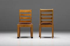 Rationalist Dining Chairs in Oak Holland 1920s - 3432585